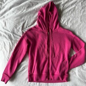 aerie Hot Pink Full-Zip Hooded Sweatshirt